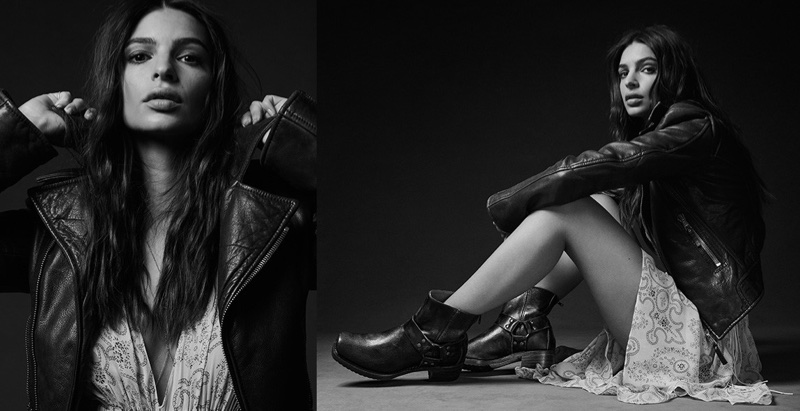 Emily Ratajkowski wears chic boot styles in Frye's fall 2017 campaign