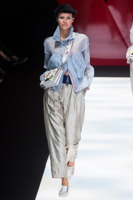 Milan Fashion Week: Prada blooms, Emporio Armani shimmers