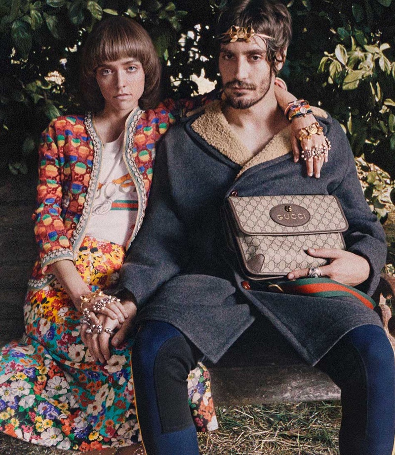 Sofia Mattioli and Matteo Zoppis star in Gucci's resort 2018 campaign