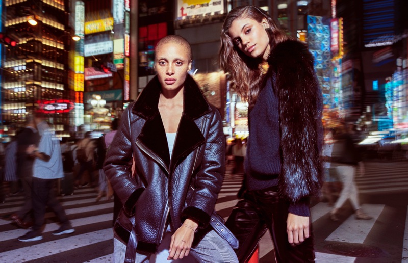Adwoa Aboah and Antonina Petkovic model outerwear in H&M's fall 2017 campaign