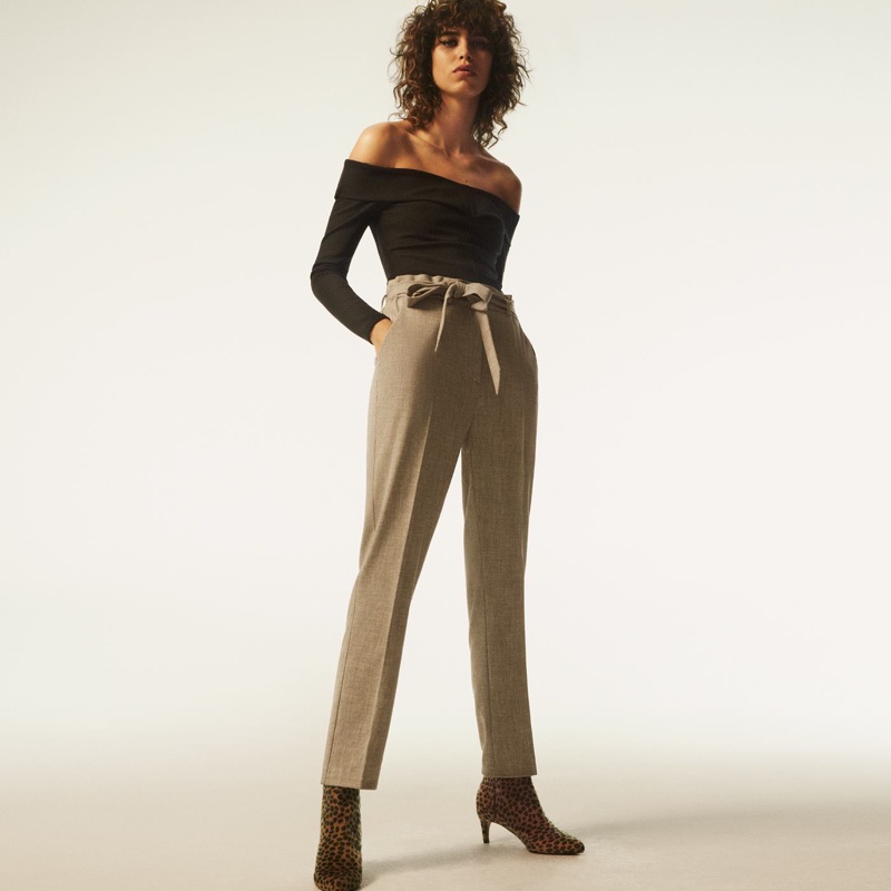 H&M Crêped Off-the-Shoulder Top and Paper-Bag Pants