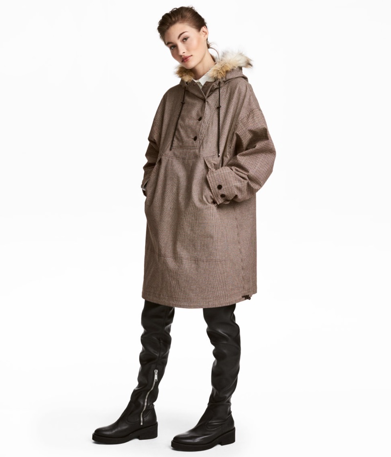 H&M Studio Long Anorak with Hood $299