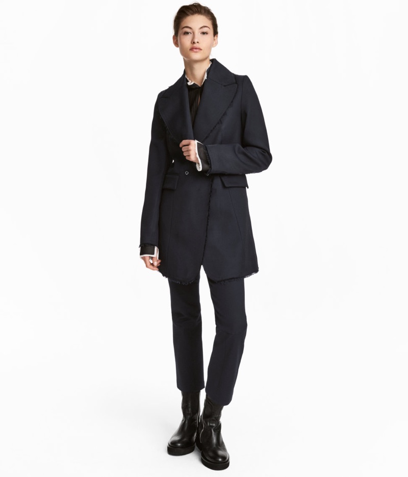 H&M Studio Short Cotton-Blend Coat $249