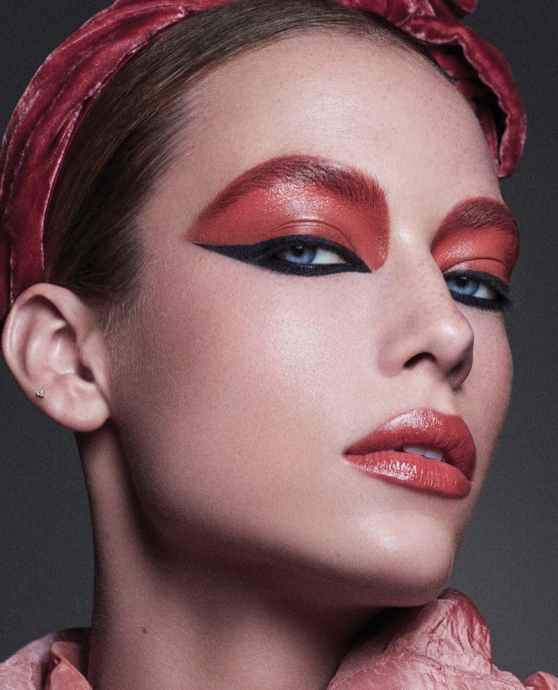 Hannah Ferguson Models Bold Makeup Looks in Vogue Mexico