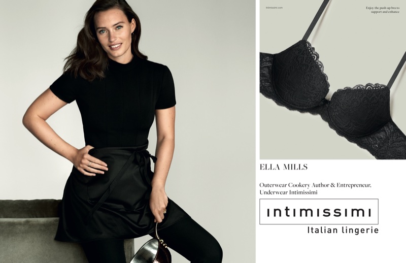 Ella Mills appears in Intimissimi's #Insideandout campaign