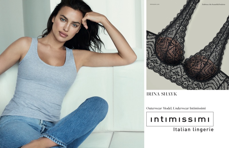 Irina Shayk stars in Intimissimi's #Insideandout campaign