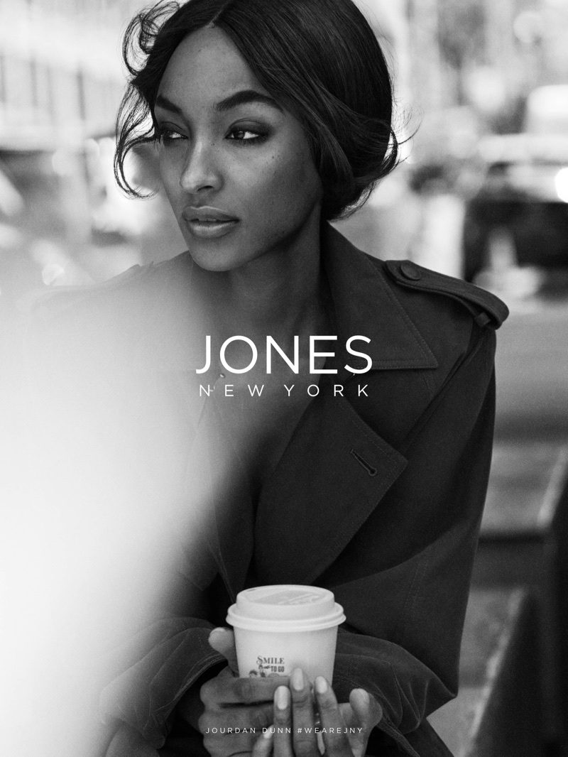 Model Jourdan Dunn fronts Jones New York's fall 2017 advertising campaign