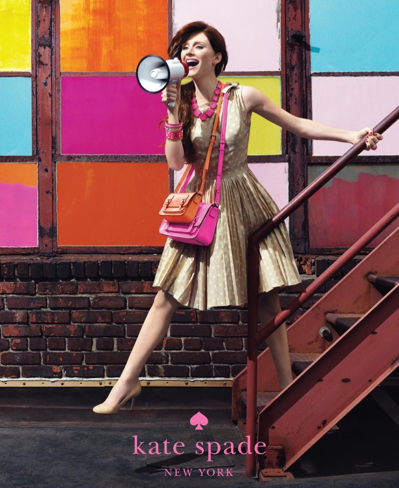 Actress Bryce Dallas Howard appears in a cheery scene for Kate Spade's spring 2011 ad