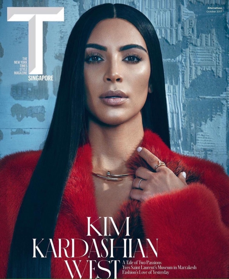 Kim Kardashian on T Magazine Singapore October 2017 Cover