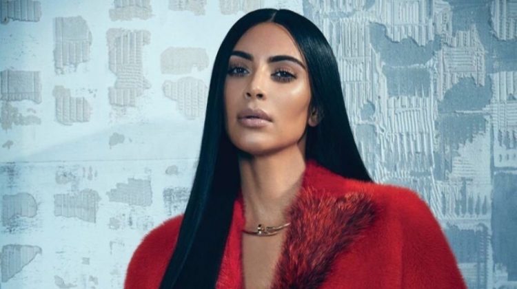 Kim Kardashian poses in Max Mara coat