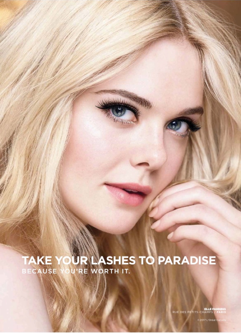 Elle Fanning fronts L'Oreal Paris Lash Paradise / Mascara campaign