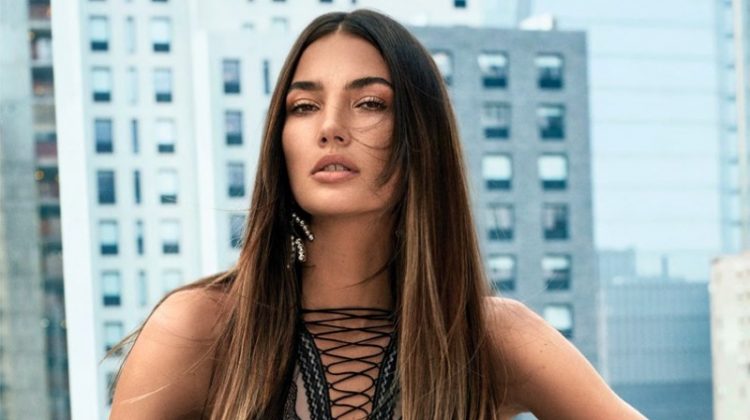 Lily Aldridge Models Lingerie Inspired Styles for ELLE China