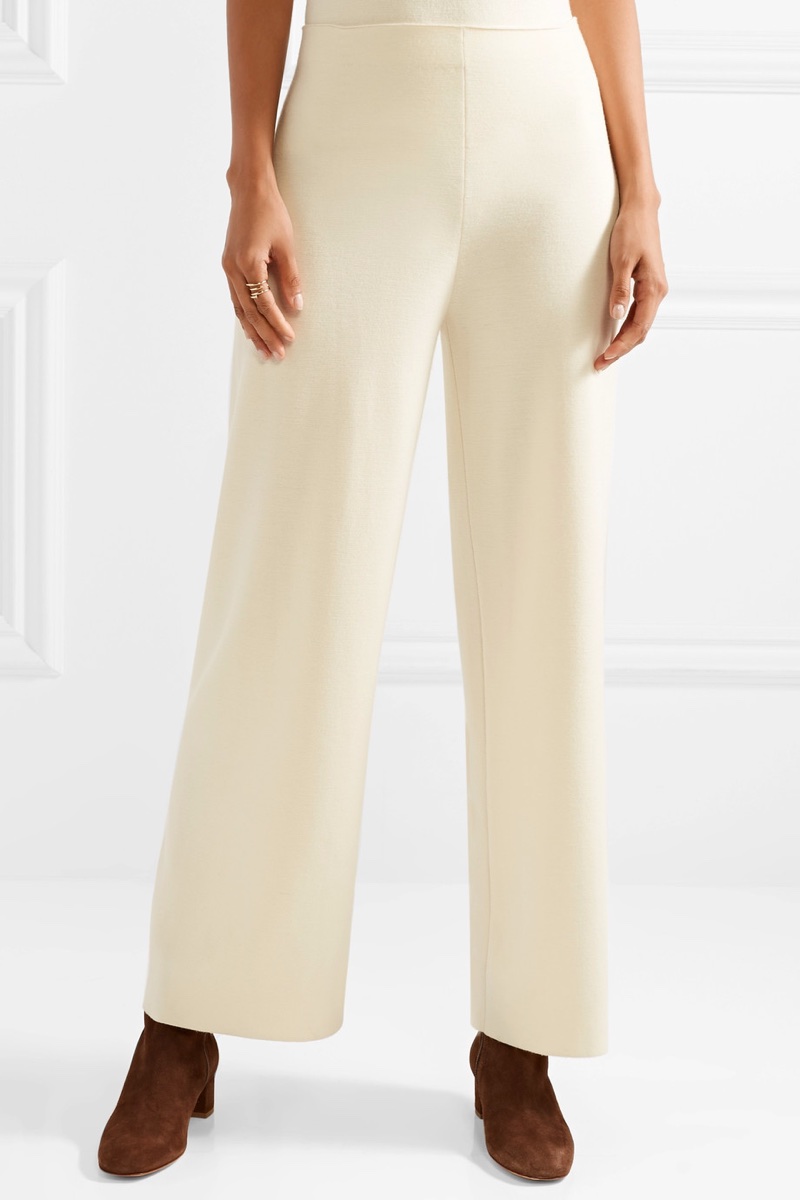 Mansur Gavriel Milano Merino Wool Wide-Leg Pants $495