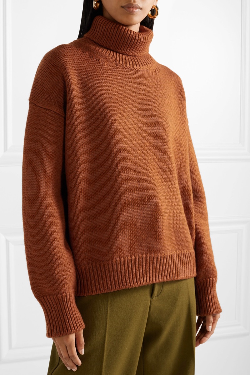 Mansur Gavriel Oversized Merino Wool Turtleneck Sweater $445