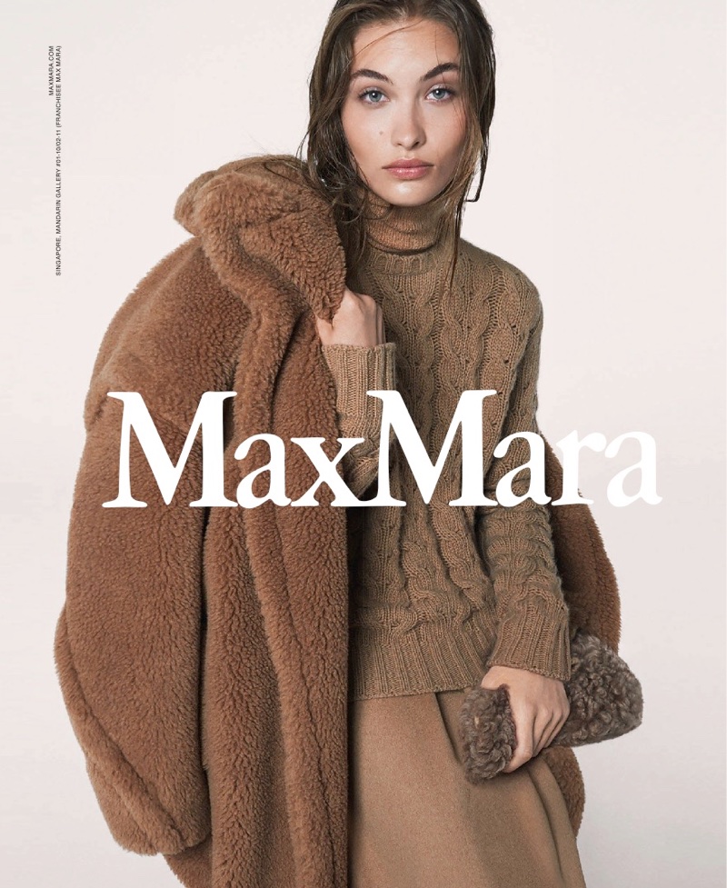 An image from Max Mara's fall 2017 advertising campaign starring Grace Elizabeth