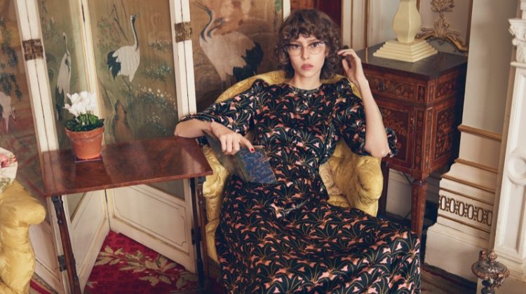 Lorena Maraschi stars in Orla Kiely's fall-winter 2017 campaign