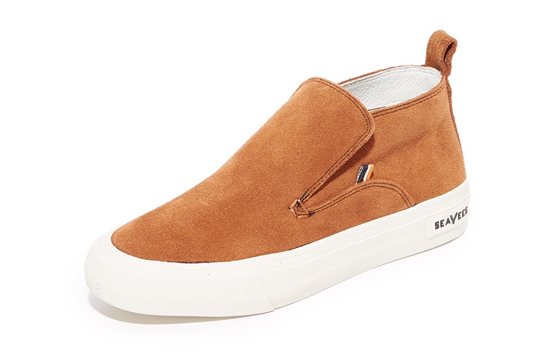 SeaVees x Derek Lam 10 Crosby Huntington Middie Sneakers in Cognac $150