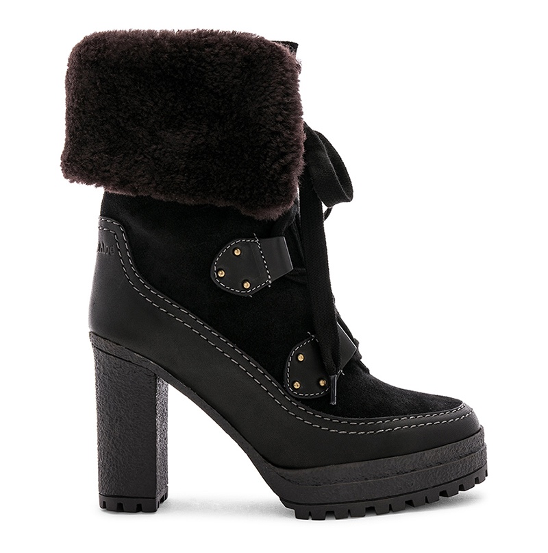 See by Chloe Verena Platform Shearling Bootie $495