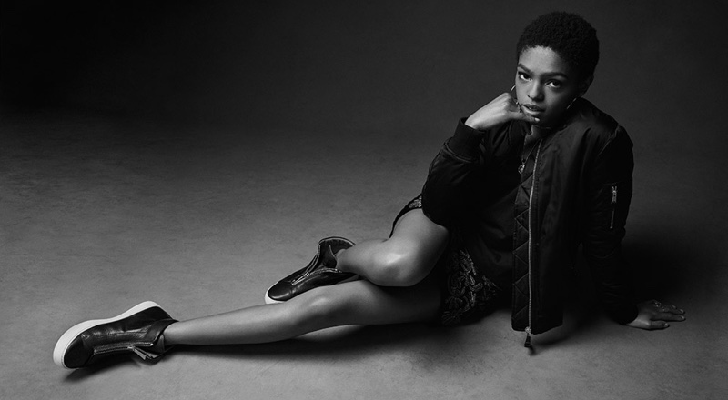 Selah Marley poses in Frye's fall-winter 2017 campaign