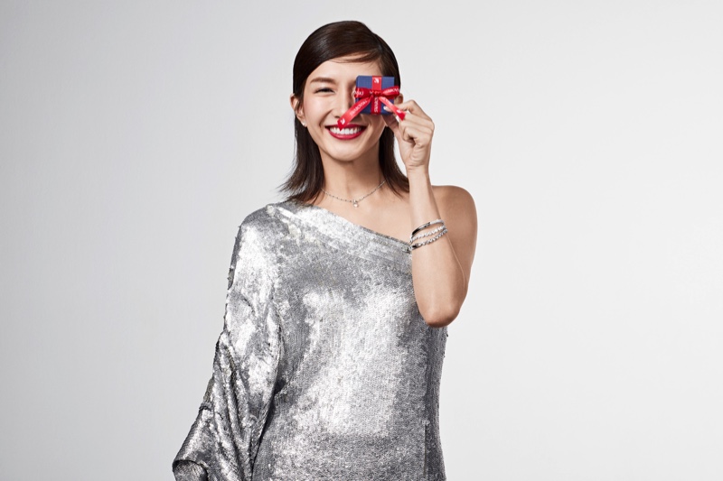 Maggie Jiang fronts Swarovski Holiday 2017 campaign