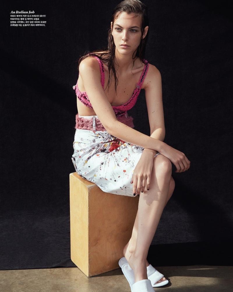 Vittoria Ceretti Looks Pretty in Prada Fashion for Vogue 