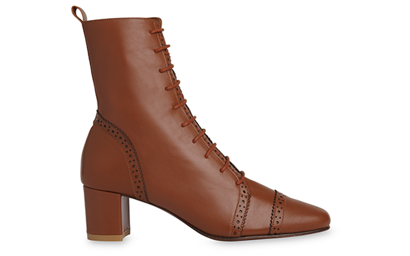 Whistle x By Far Burlington Boot in Brown Leather $469