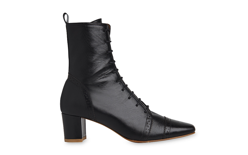 Whistles x By Far Burlington Boot in Black Leather $669