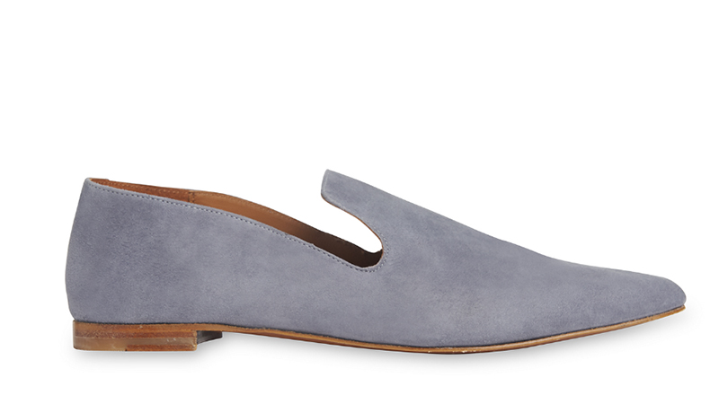 Whistles x By Far Ledbury Flat Shoe in Blue Suede $469