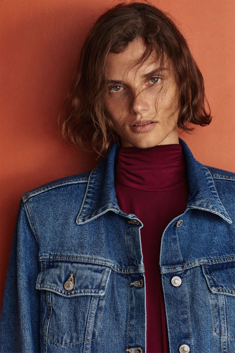 Giedre Dukauskaite wears Zara Moonlight Jacket and Turtleneck Shirt