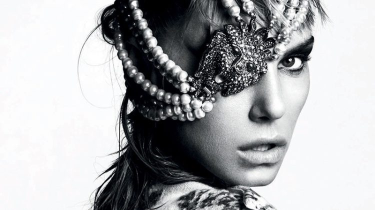 Angela Lindvall Transforms in Statement Looks for Harper’s Bazaar Spain