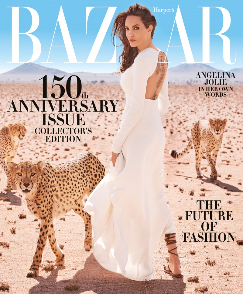 Angelina Jolie on Harper's Bazaar November 2017 Cover