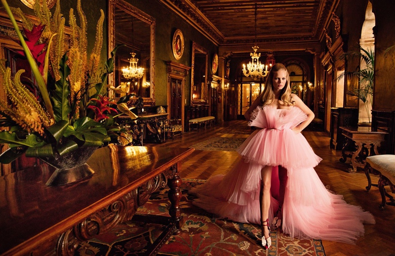 Anna Ewers Stuns in Haute Couture Gowns for Vogue Paris