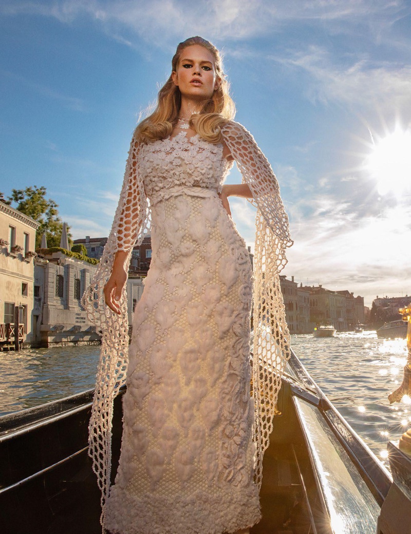 Anna Ewers Stuns in Haute Couture Gowns for Vogue Paris