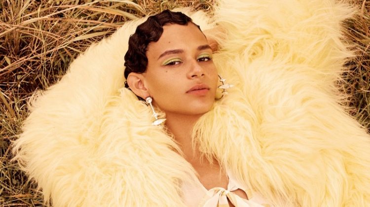 Binx Walton Poses Outdoors in Miu Miu Fashions for W Korea