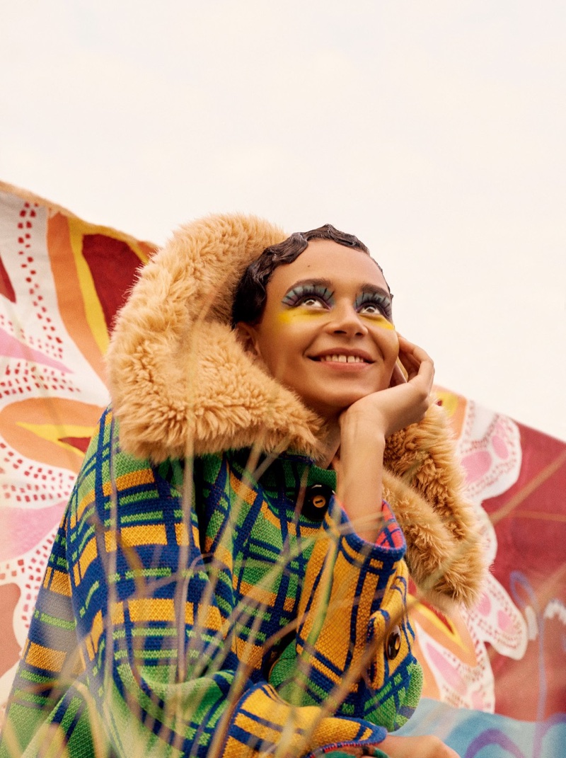 Binx Walton Poses Outdoors in Miu Miu Fashions for W Korea