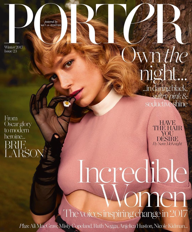 Brie Larson on PORTER Magazine Winter 2017 Cover