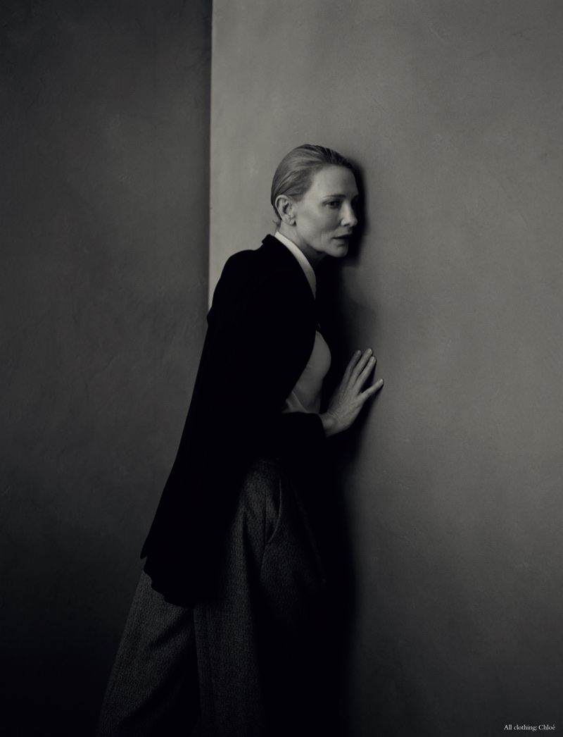 Cate Blanchett wears a complete look from Chloe