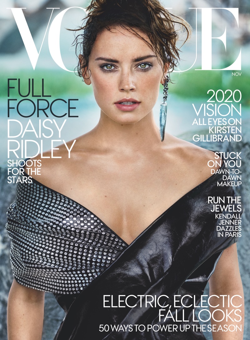 Daisy Ridley on Vogue US November 2017 Cover. Photo: Mario Testino