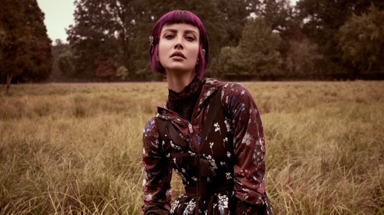 Ester Berdych Models Erdem x H&M’s Dreamy Looks for ELLE Czech