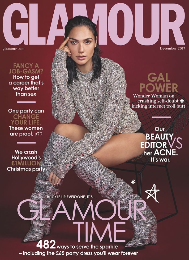 Gal Gadot on Glamour UK December 2017 Cover