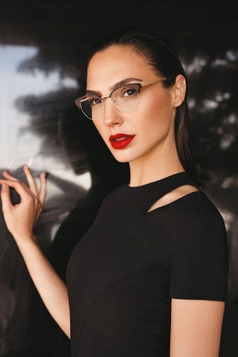 Actress Gal Gadot looks sharp in cat eye glasses