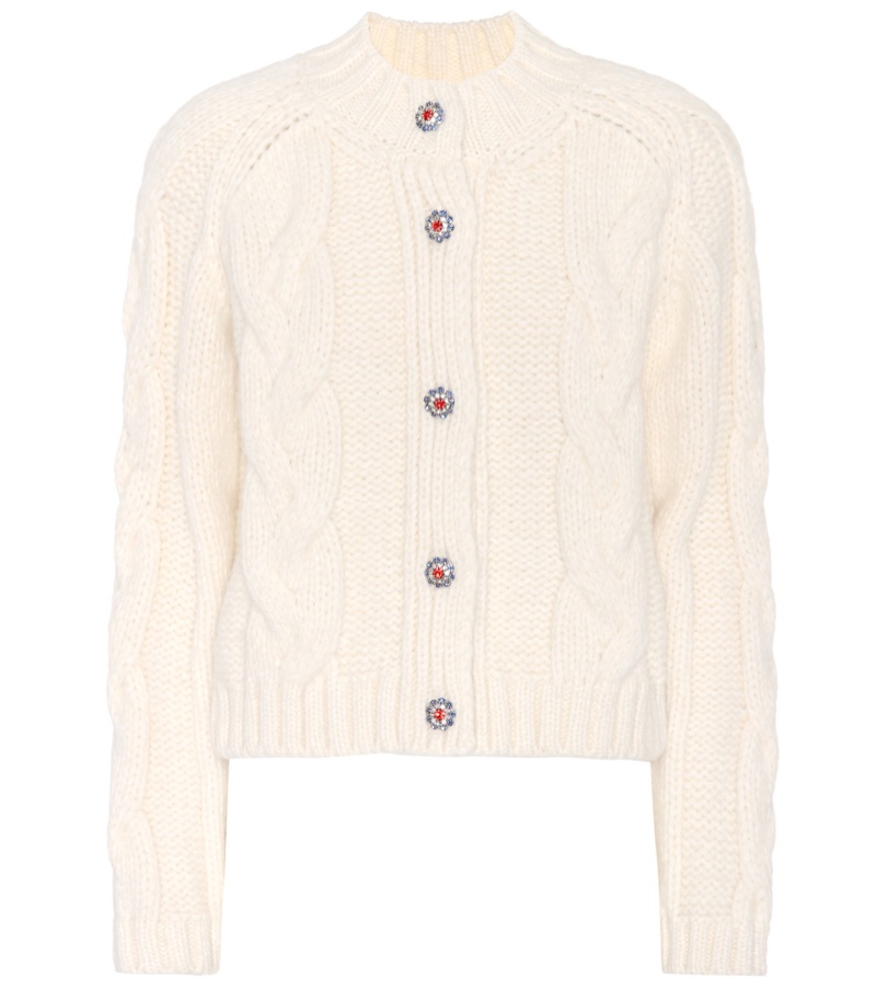 Ganni Muller Baby Alpaca-Blend Cardigan $450