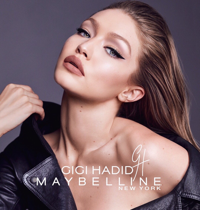 Model Gigi Hadid shows off a bold pout for GigixMaybelline collaboration