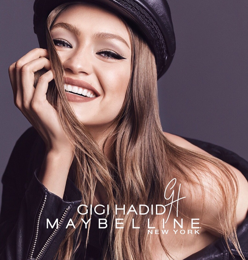 Flashing a smile, Gigi Hadid stars in GigixMaybelline makeup campaign