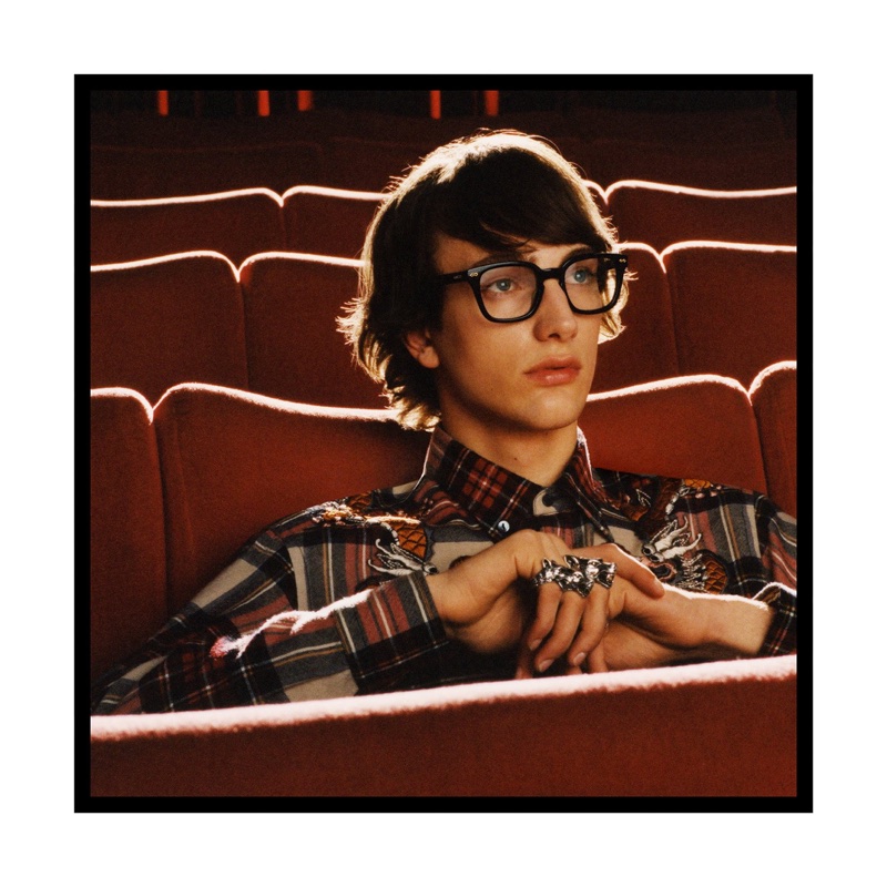 Thomas Riguelle appears in Gucci Eyewear's fall-winter 2017 campaign