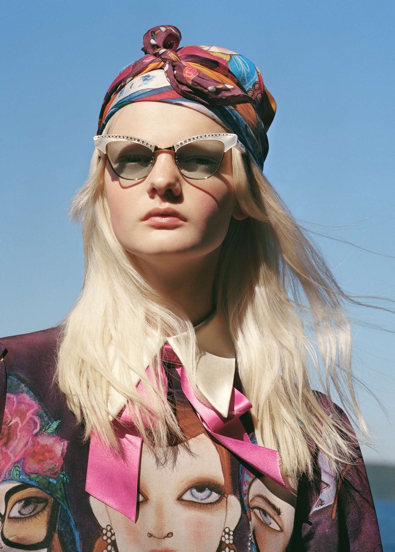 Unia Pakhomova stars in Gucci x Unskilled Worker campaign