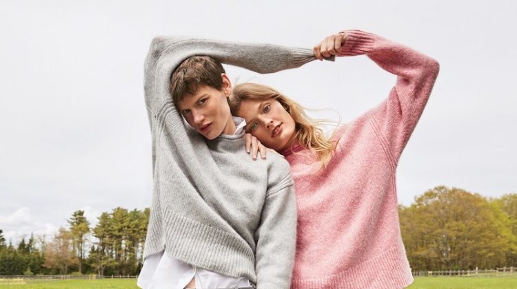 (Left) J. Crew The 1988 Italian Cashmere Rollneck Sweater, Thomas Mason for J. Crew Boy Shirt, Cameron Slim Crop Pant in Four-Season Stretch (Right) J. Crew The 1988 Italian Cashmere Rollneck Sweater and Cameron Slim Crop Pant in Four-Season Stretch