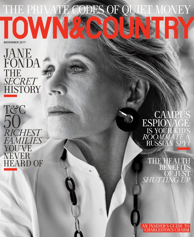 Jane Fonda on Town & Country November 2017 Cover