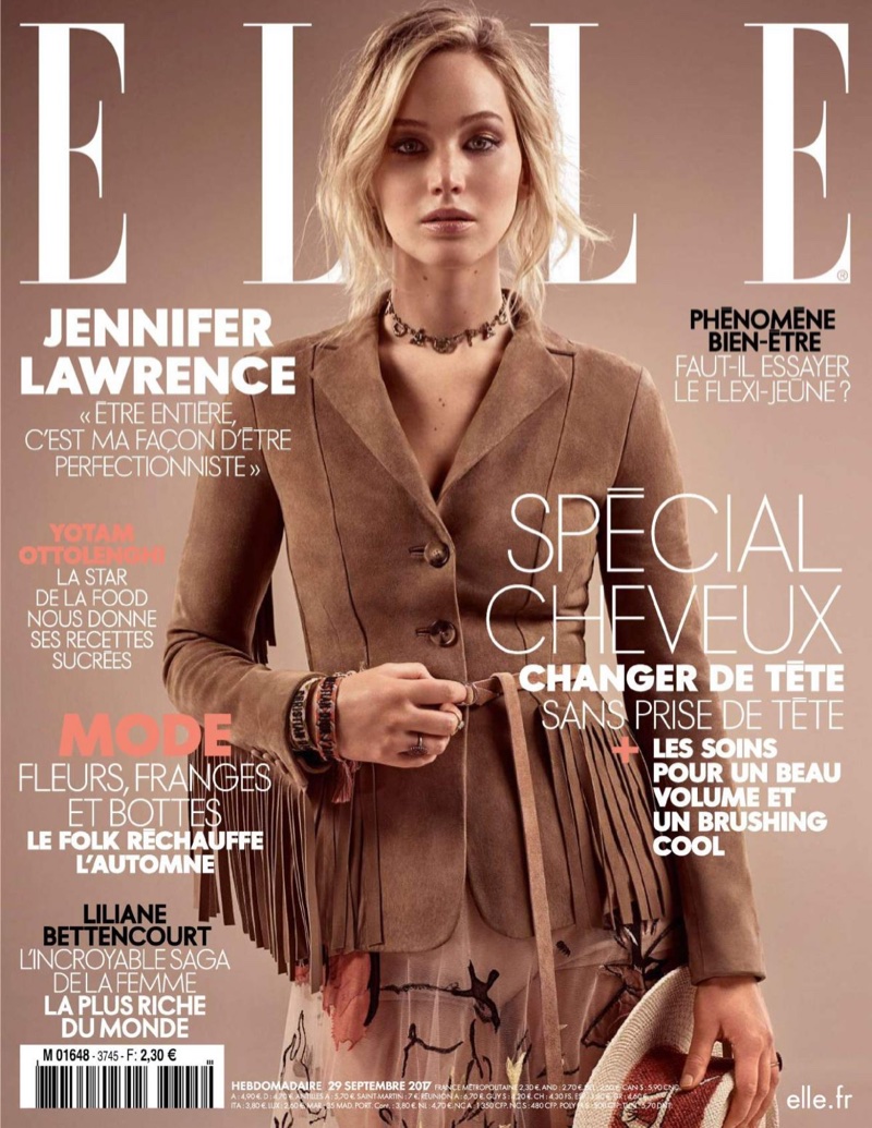 Jennifer Lawrence on ELLE France September 29th, 2017 Cover