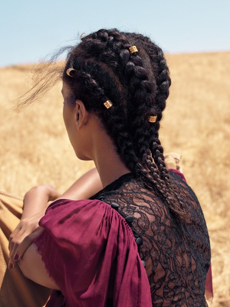 Kerry Washington shows off a chic braided hairstyle